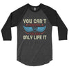 3/4 sleeve raglan shirt
